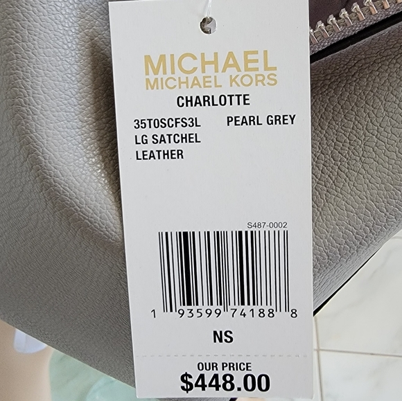 ⚠️LAST 1⚠️Michael Kors Charlotte LG Satchel Grey - Picture 5 of 7